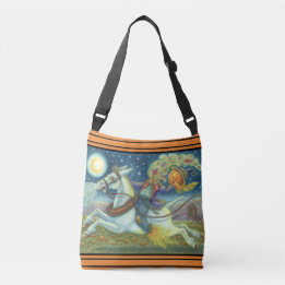 SLEEPY HOLLOW SCARECROW & MULE CROSS BODY TOTE BAG TRAGETASCHEN MIT LANGEN TRÄGERN