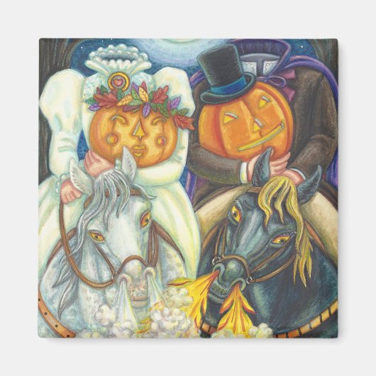 SLEEPY HOLLOW WEDD HALLOWEEN MAGNET Square (Vorne)