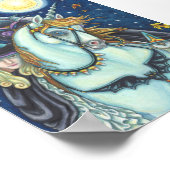 SLEEPY HOLLOW WITCH UNICORN & OWL HALLOWEEN POSTER (Ecke)