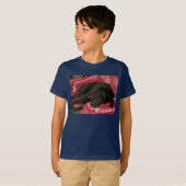 Sleepy Hund Kinder Dunkler T - Shirt (Vorne ganz)
