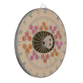 Sleepy Igel and Blume Dart Board Dartscheibe (Vorderseite Links)