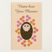 Sleepy Igel und Blume Custom Planer (Vorderseite)