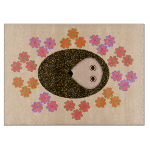 Sleepy Igel und Blume Cutting Board Schneidebrett