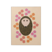 Sleepy Igel und Blume Notepad Notizblock (Rotiert)