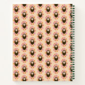 Sleepy Igel und Blume SpiralNotebook Notizblock (Rückseite)