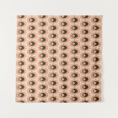 Sleepy Igel und Blume Tapestry Wandteppich (Vorderseite)