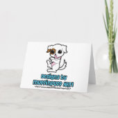 Sleepy Jack Russell Geburtstagskarte Karte (Rückseite)