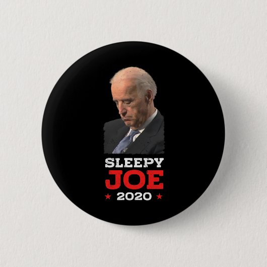 Sleepy Joe - Funny Joe Biden - Politische Wahl Button (Vorderseite)