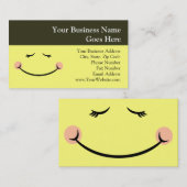 Sleepy Kawaii glückliches Gesicht Visitenkarte (Vorne/Hinten)