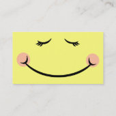 Sleepy Kawaii glückliches Gesicht Visitenkarte (Rückseite)