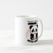 Sleepy Kawaii Panda Motivation Loading  Kaffeetasse (VorderseiteRechts)