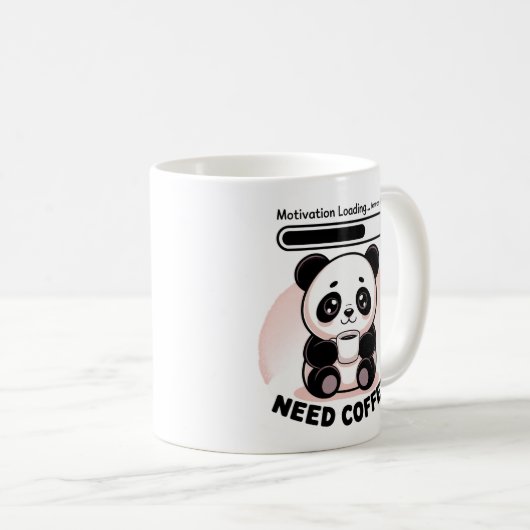 Sleepy Kawaii Panda Motivation Loading  Kaffeetasse (VorderseiteRechts)