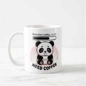 Sleepy Kawaii Panda Motivation Loading  Kaffeetasse (Links)