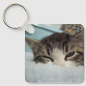 Sleepy Keeno Aluminium Square Schlüsselanhänger (Vorderseite)