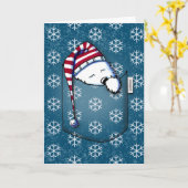 Sleepy KiniArt Westie Weihnachtskarte Karte (Gelbe Blume)