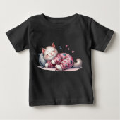 Sleepy Kitten Baby Fine Jersey T - Shirt (Vorderseite)
