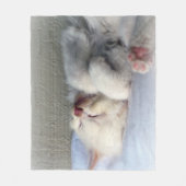 Sleepy Kitten Fleecedecke (Vorderseite)