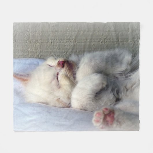 Sleepy Kitten Fleecedecke (Vorderseite (Horizontal))