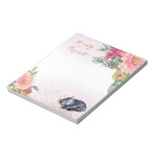 Sleepy Kitten Illustration Girl Daily Activity Notizblock (Rotiert)