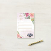 Sleepy Kitten Illustration Girl Daily Activity Post-it Klebezettel (Auf Schreibtisch)