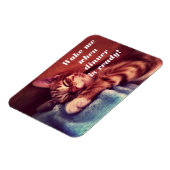 Sleepy Kitten Magent Magnet (Linke Seite)