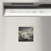 Sleepy Kitten Magnet (In Situ (Geschirrspüler))