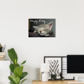 Sleepy Kitten Poster (Heimbüro)