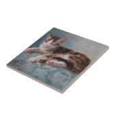 Sleepy Kitten von Henriette Ronner-Knip Fliese (Seite)