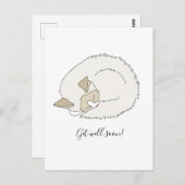 Sleepy Kitten wird bald gut Postkarte (Vorne/Hinten)