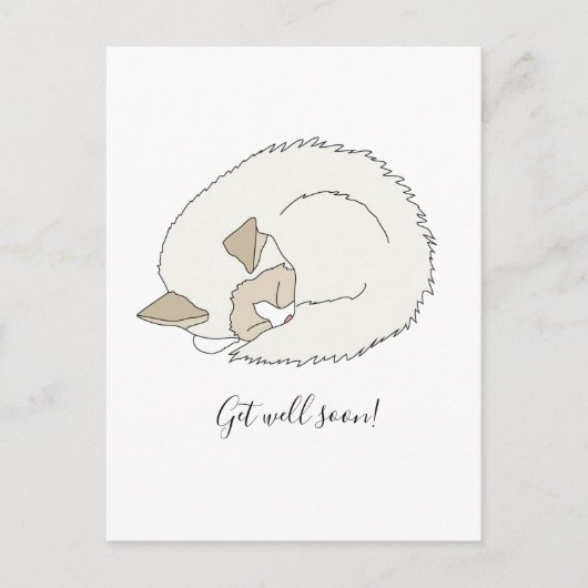 Sleepy Kitten wird bald gut Postkarte (Vorderseite)