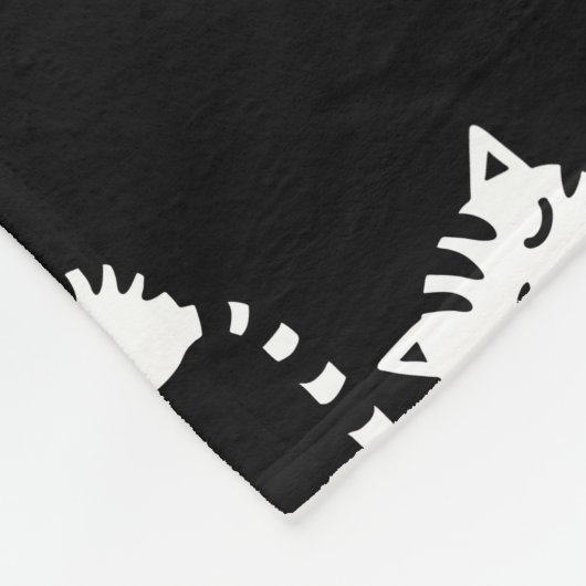 Sleepy Kitty Niedlich Pattern Fleece Blanket (Ecke)