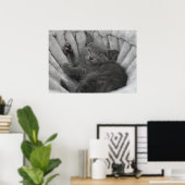 Sleepy kitty poster (Heimbüro)