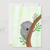 Sleepy Koala Kinderdusche Einladung (Rückseite)