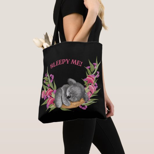 Sleepy Koala Tote Bag - Gemütlich und Niedlich" Tasche (Von Nahem)