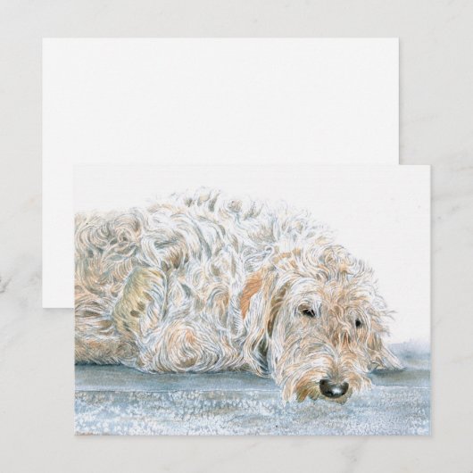 Sleepy Labradoodle Postkarte (Vorne/Hinten)