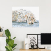 Sleepy Labradoodle Print Poster (Heimbüro)