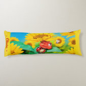 Sleepy Ladybug in Sunflowers.Gigant Brauch Seitenschläferkissen (Rückseite)