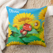 Sleepy Ladybug & Sonnenblumen, Gewürzkissen Kissen (Decke)