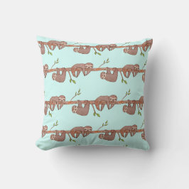 Sleepy Lazy Baby Sloth Pattern Pillow Kissen