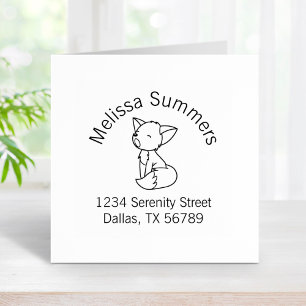 Sleepy Little Fox Arch-Adresse Gummistempel