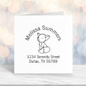 Sleepy Little Fox Arch-Adresse Permastempel