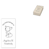 Sleepy Little Fox Buchzeichen Gummistempel (Stempel)
