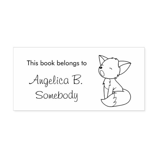 Sleepy Little Fox Buchzeichen Permastempel (Design)