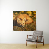 Sleepy Little Fox Wandteppich (Beispiel (Horizontal))