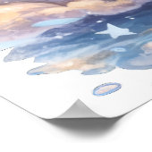 Sleepy Little Monster Cute Dino Poster (Ecke)