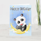 Sleepy Little Panda Bear | Happy Birthday Karte (Vorderseite)