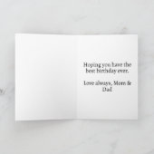 Sleepy Little Panda Bear | Happy Birthday Karte (Innenseite)