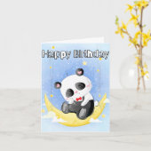 Sleepy Little Panda Bear | Happy Birthday Karte (Gelbe Blume)