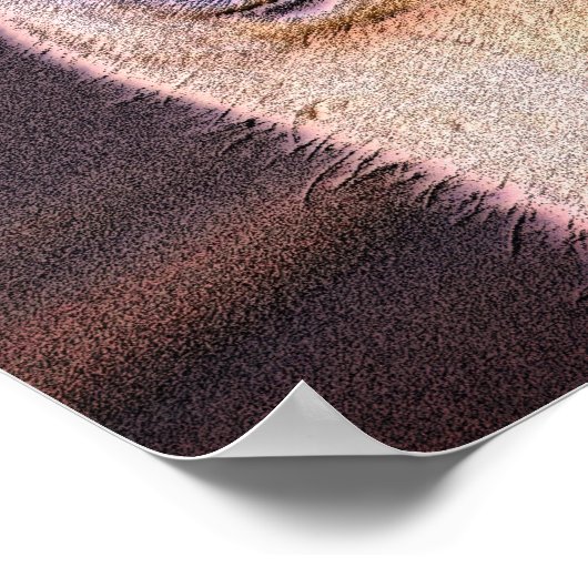 Sleepy Llama Face Poster (Ecke)