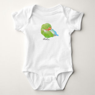 Sleepy Lovebird Baby Strampler